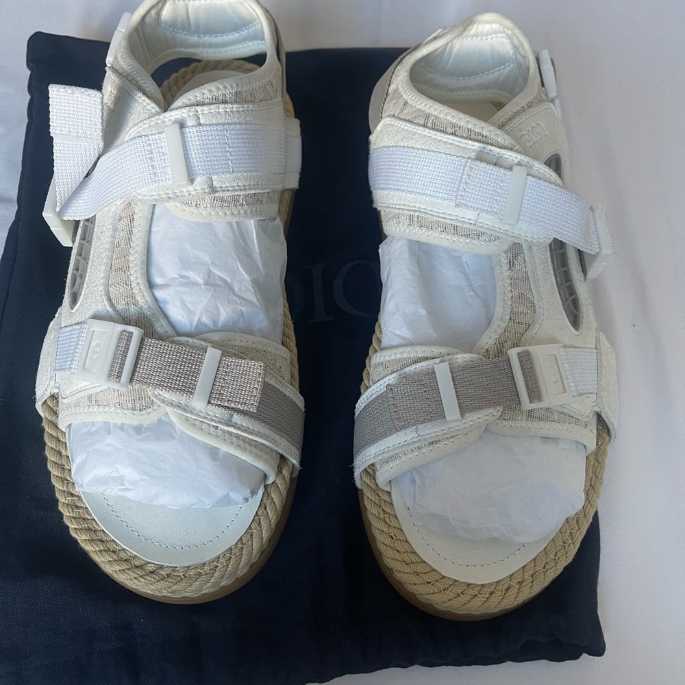 Guaranteed Authentic Dior Men’s Atlas Sandals - White - Size 43 - New - Picture 6 of 10